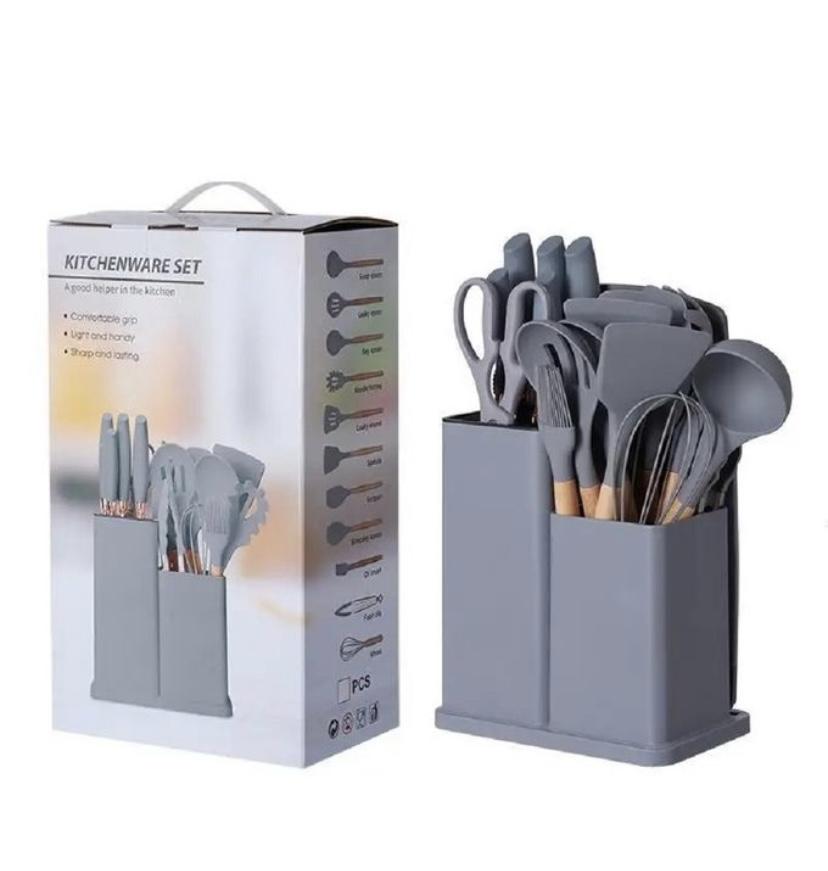 SILICONE KITCHEN WARE SET / COOKING SPOONS AND KNIVES - Image 4