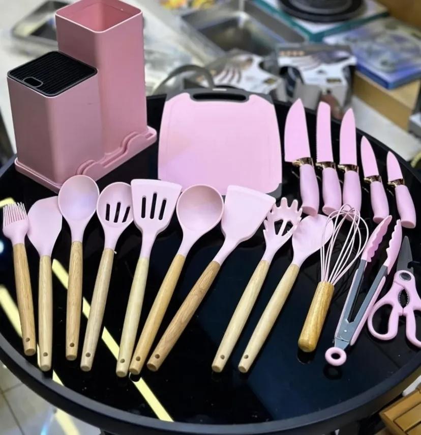 SILICONE KITCHEN WARE SET / COOKING SPOONS AND KNIVES - Image 5