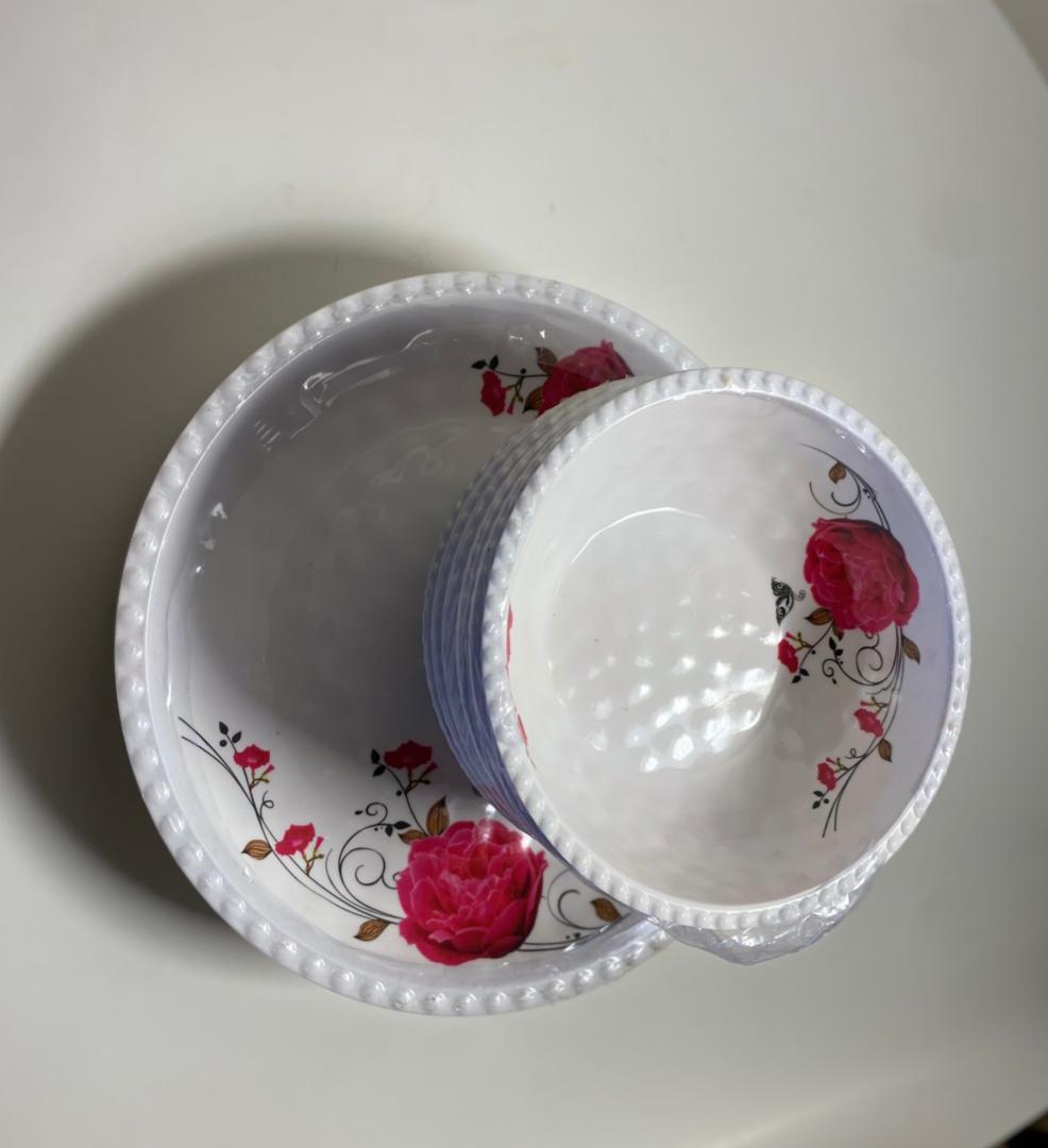 Unbreakable Ceramic curved and flat plates 12pcs - Image 2