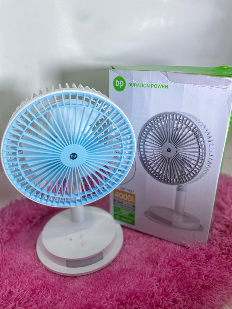 Rechargable fan with led light