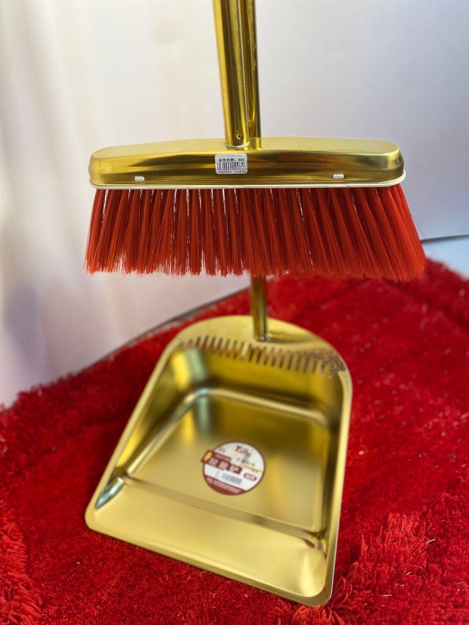Golden Stainless Broom and Dustpan