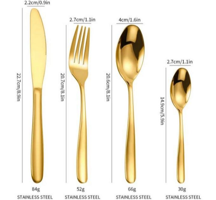 Luxury Rotating Diamond Shaped Cutlery Set 24 Pcs - Image 4