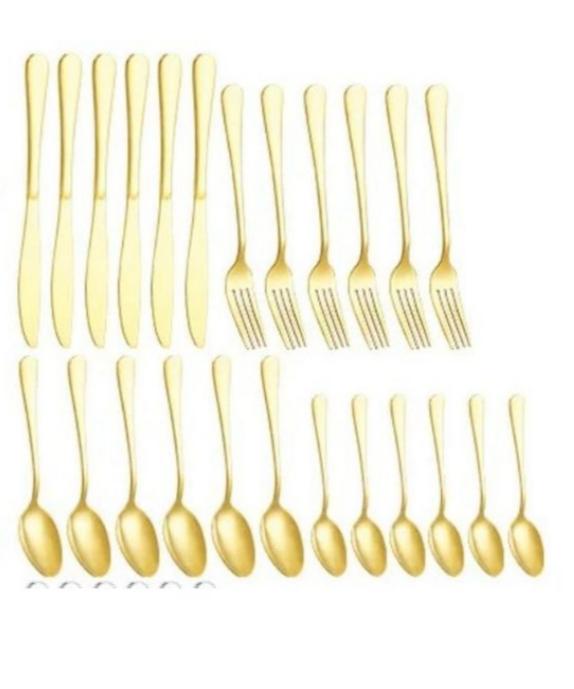 Luxury Rotating Diamond Shaped Cutlery Set 24 Pcs - Image 5