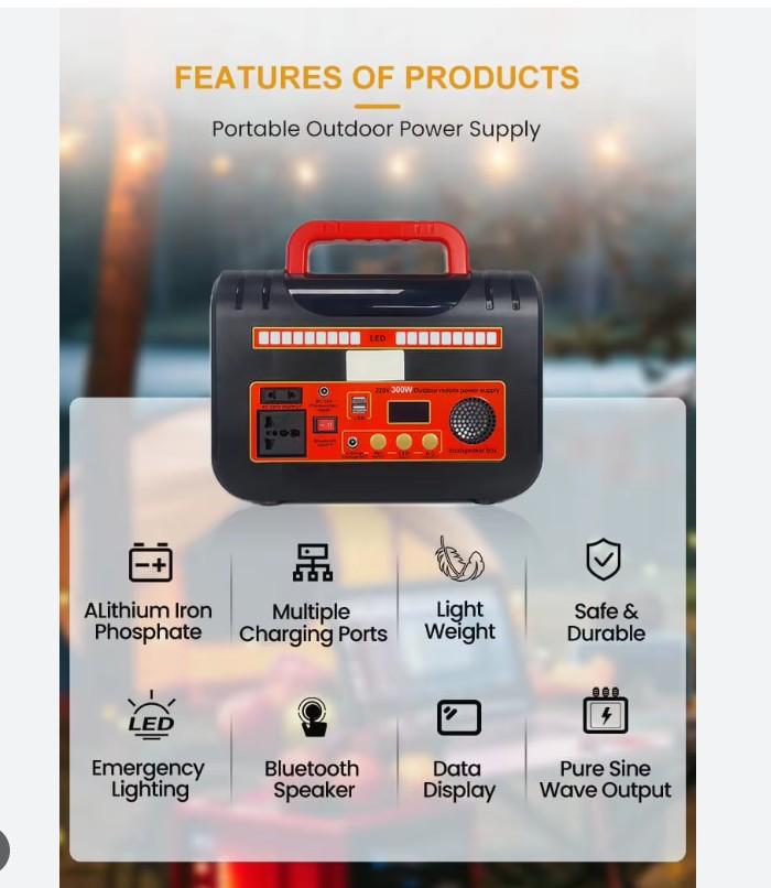 300w energy storage mobile outdoor power supply - Image 3
