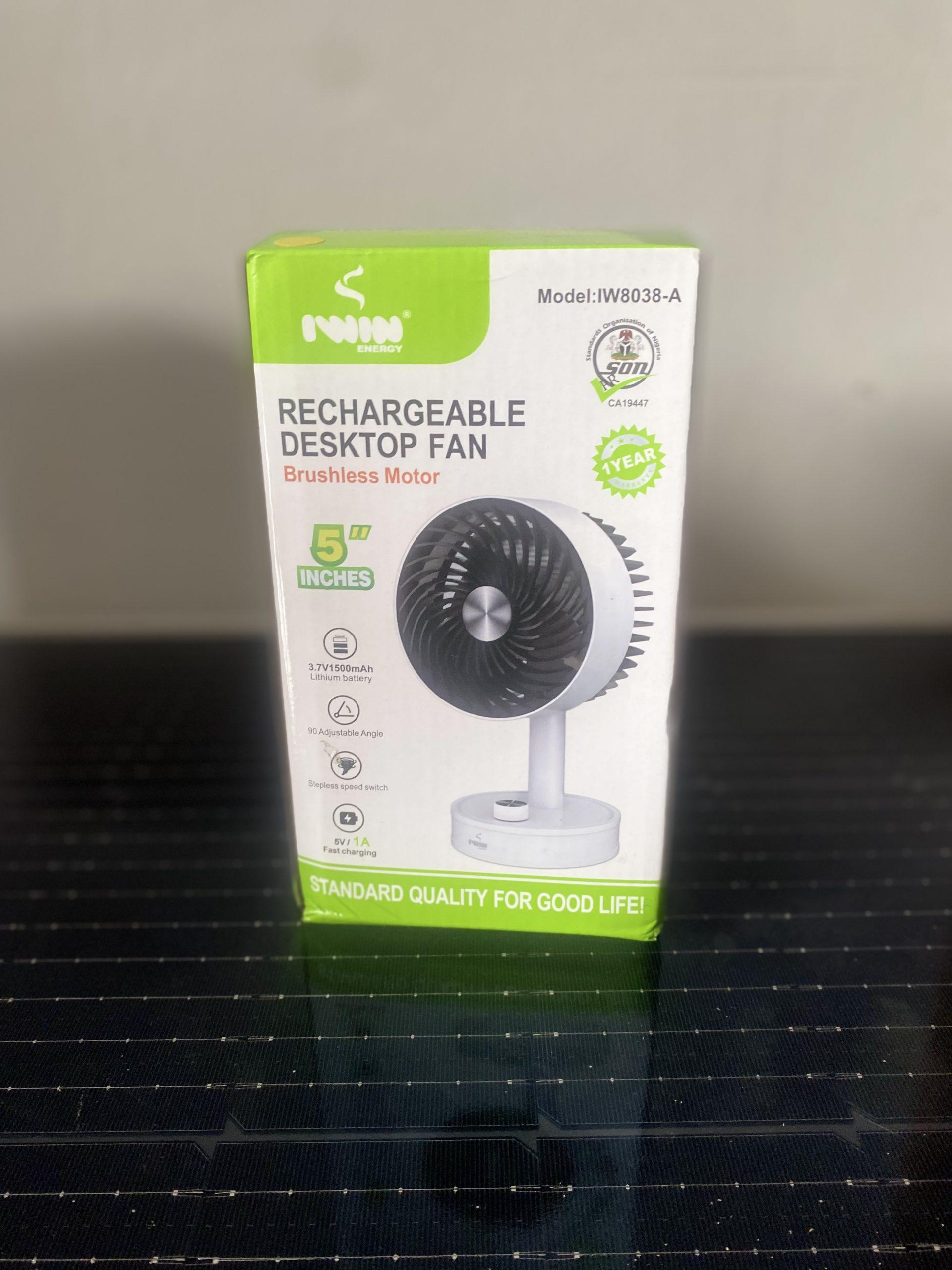 Rechargeable Desktop fan - Image 3
