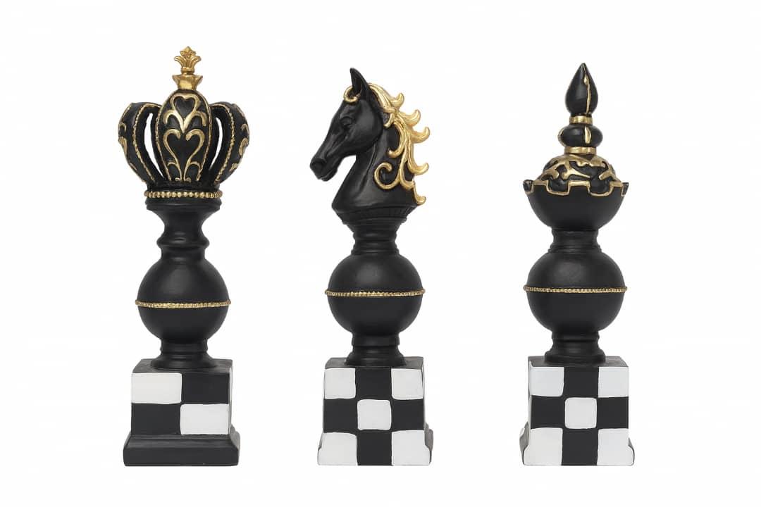 Royal Elite Chess Figurine Set (King, Knight & Bishop)
