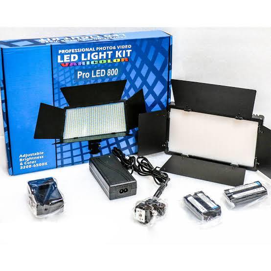 Pro LED 800 Light Kit + Tripod Stand + Batteries - Image 2