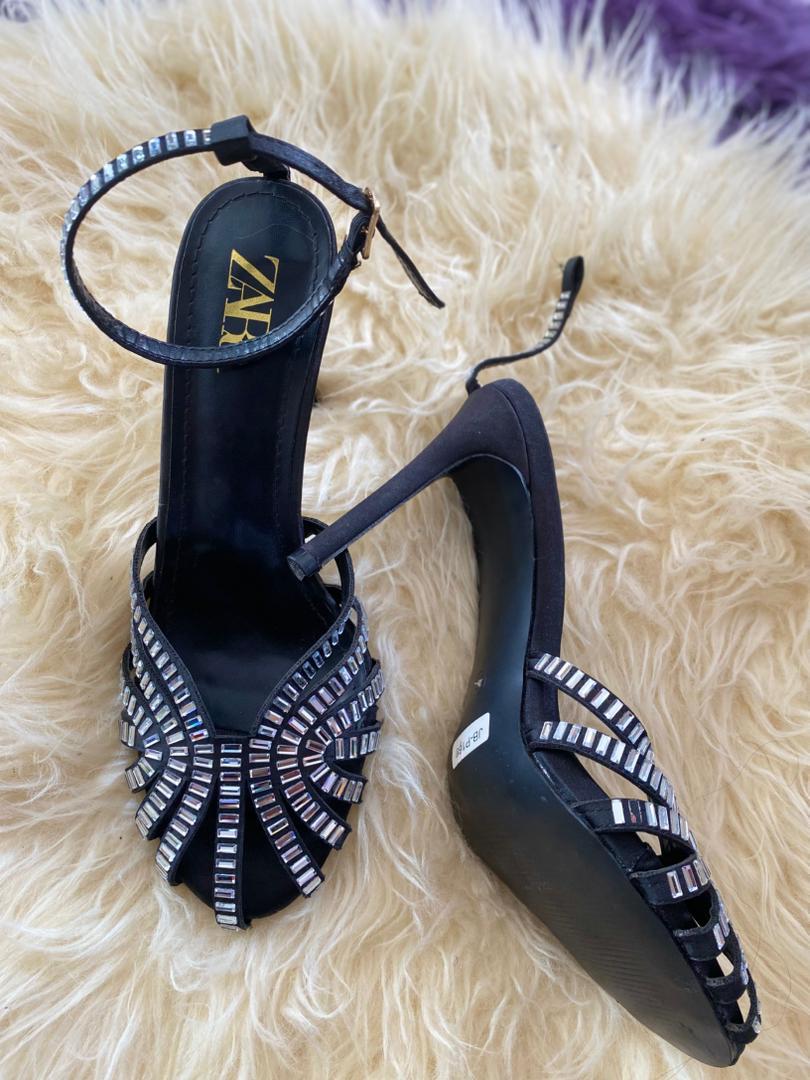 ZARA Luxury Crystal-Embellished Heels - Image 2