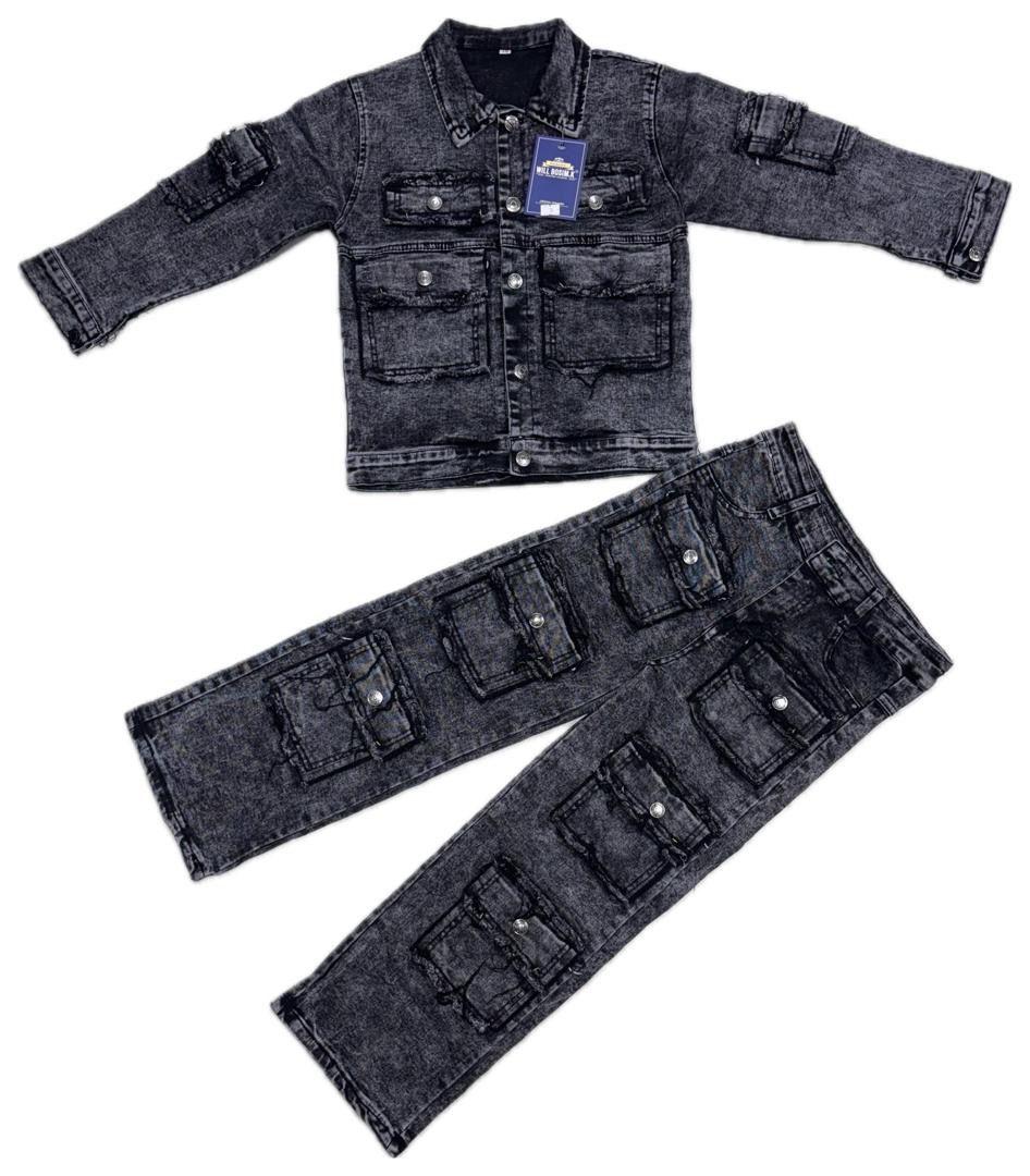 Premium Kids’ Designer Two-Piece Denim Set - Image 2