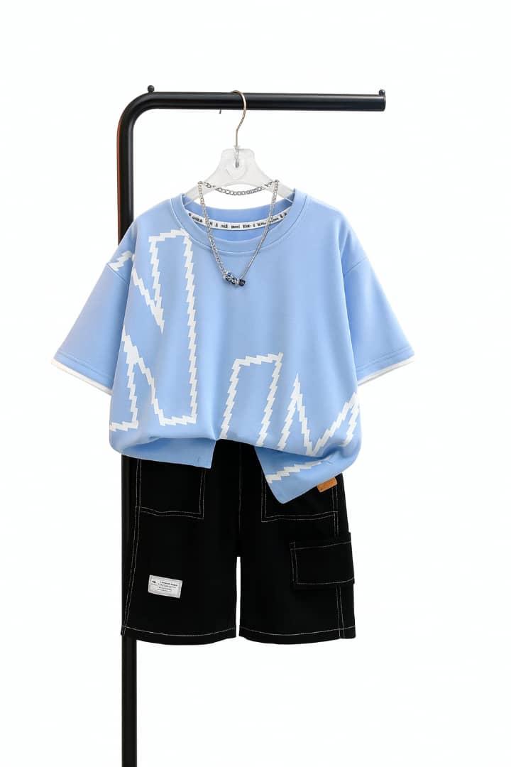 Quality blue Tee and short