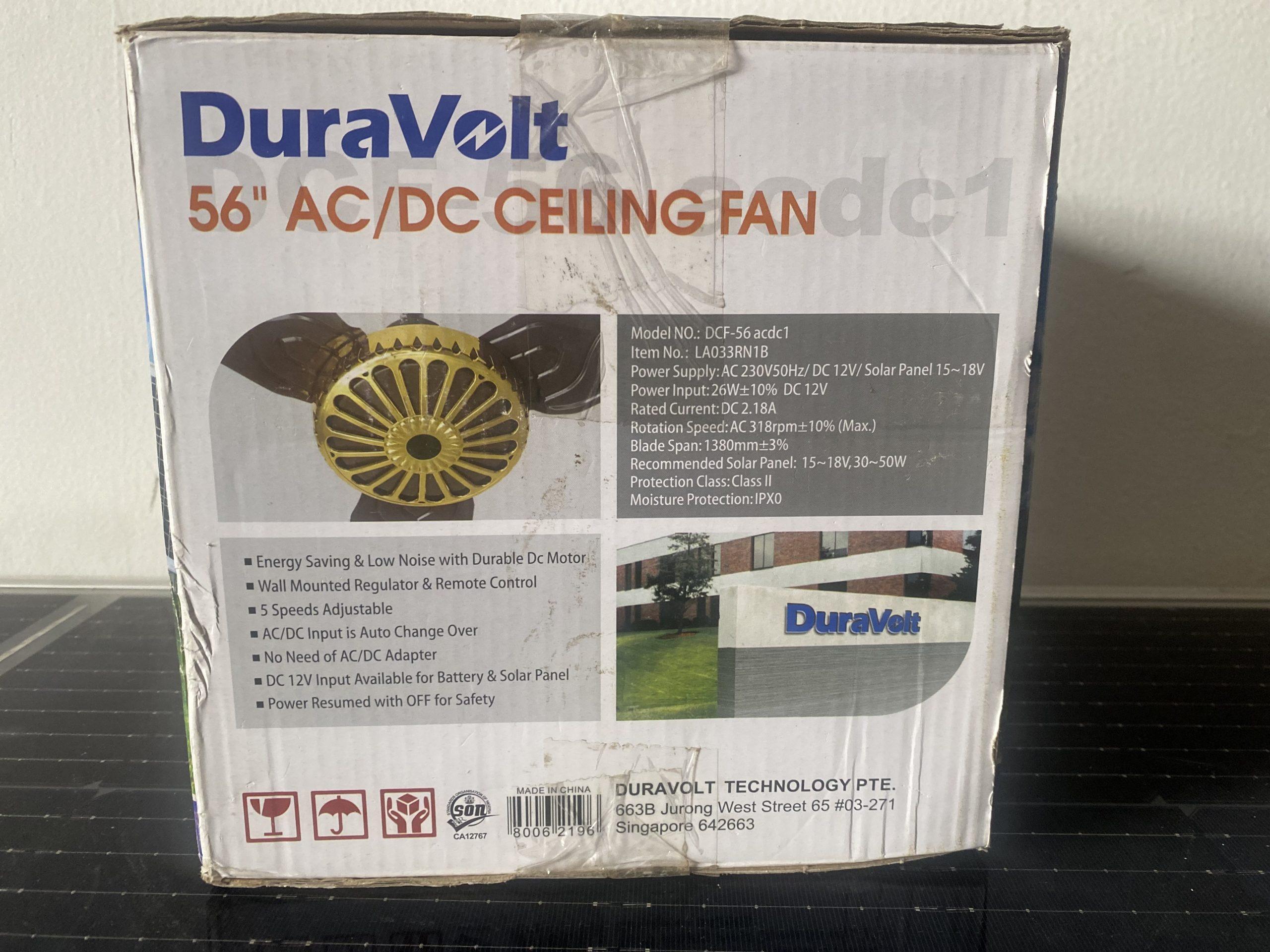Duravolt 56" Ac/DC Ceiling Fan - Image 2