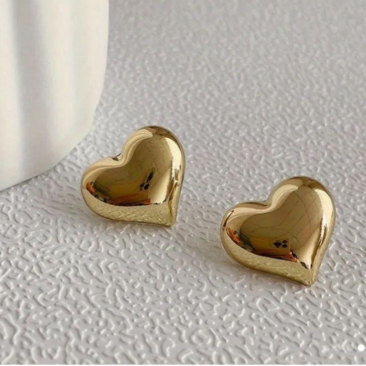 2pair Minimalist Heart Design Stud Earring For Women For Daily Jewelry Accessories Accessories