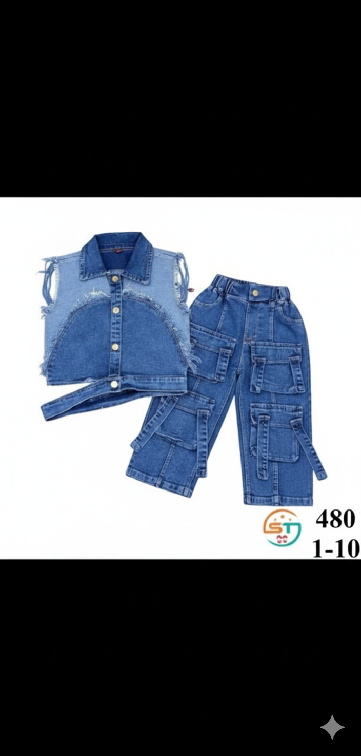Urban Chic Denim Cargo Set