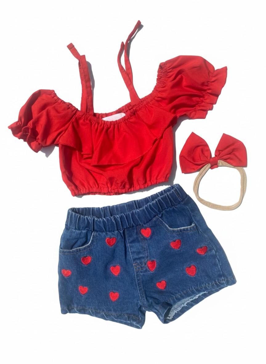 Adorable 3-Piece Valentine's / Love-Themed Outfit Set