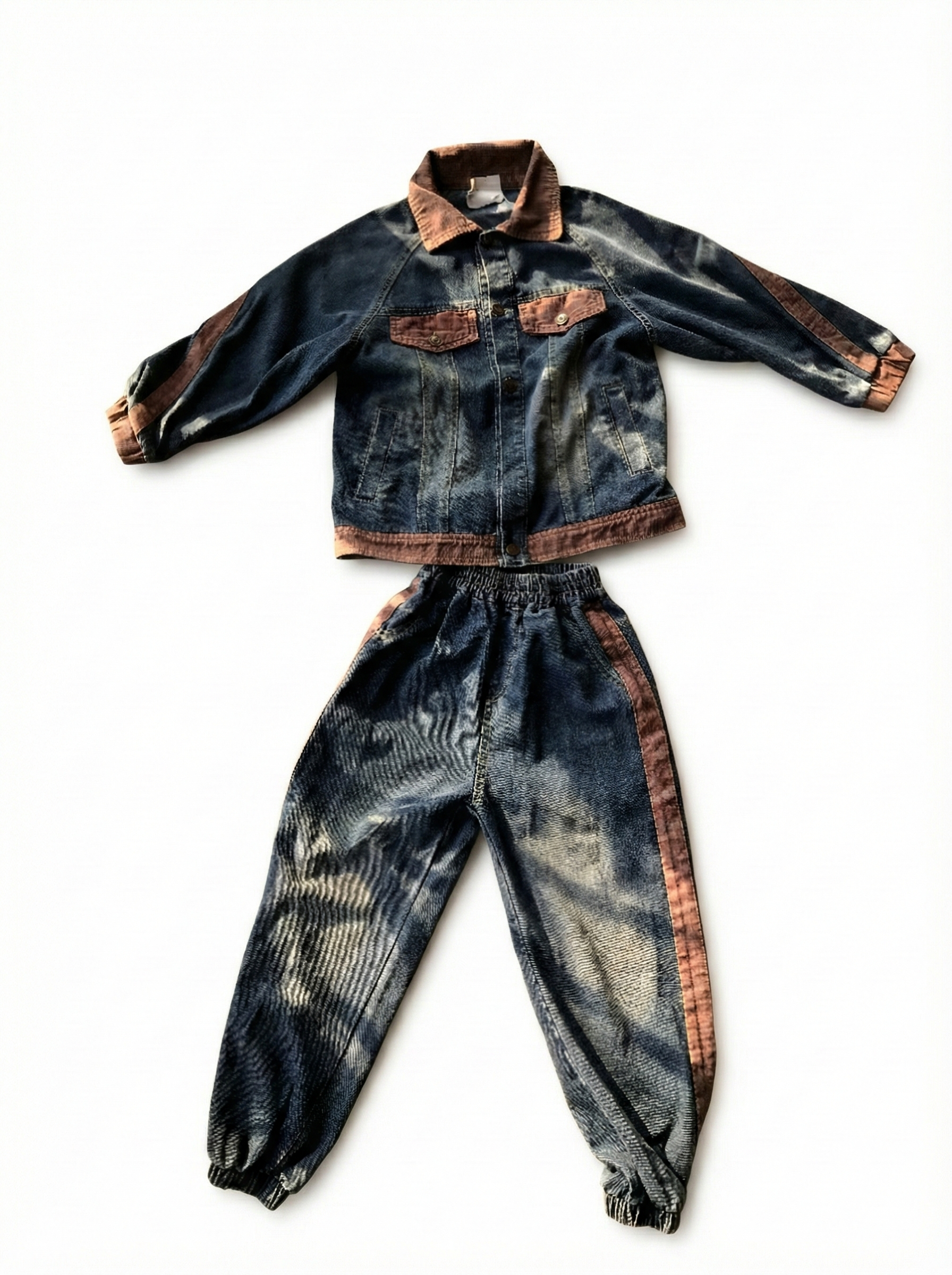 Retro Replay Denim Track Set (Jacket &amp; Joggers)