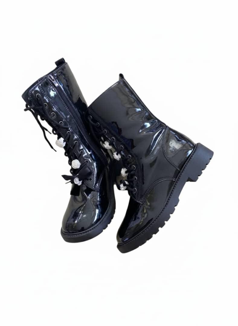 Girls’ Floral Ankle Boots