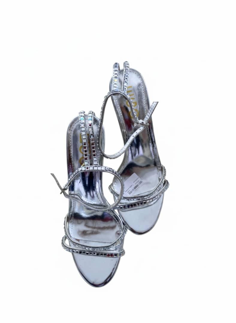 Rhinestone Embellished Stiletto Sandals