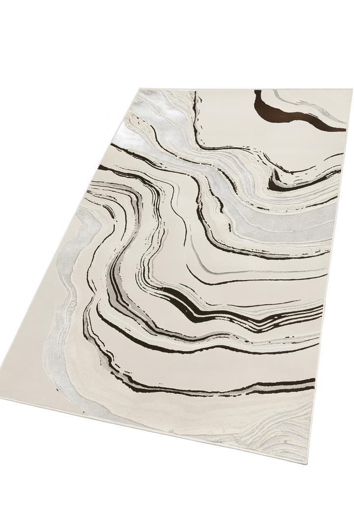 MarbleWave Luxe area rug -Black/Gold - Image 2