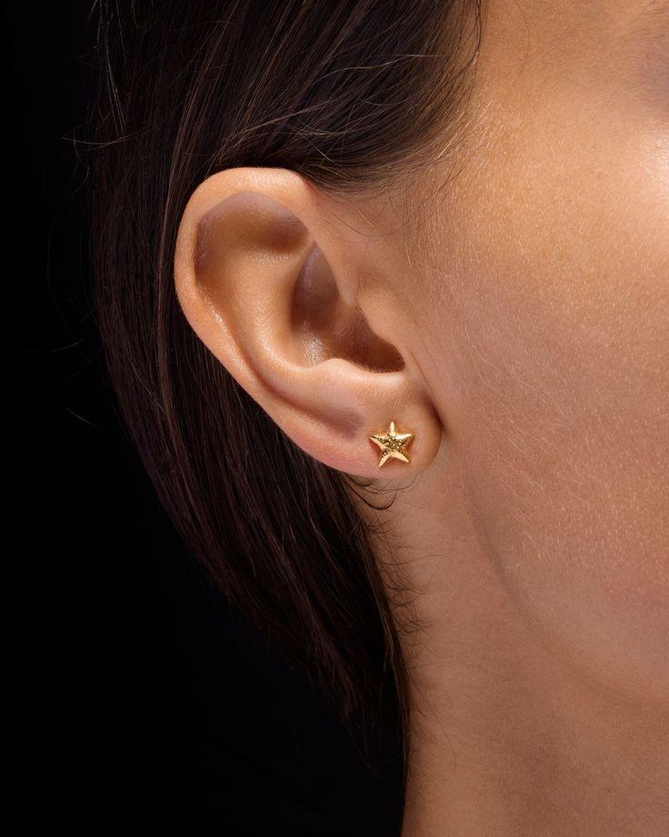 Gold Star Earring-Mini Star Minimalist Stud