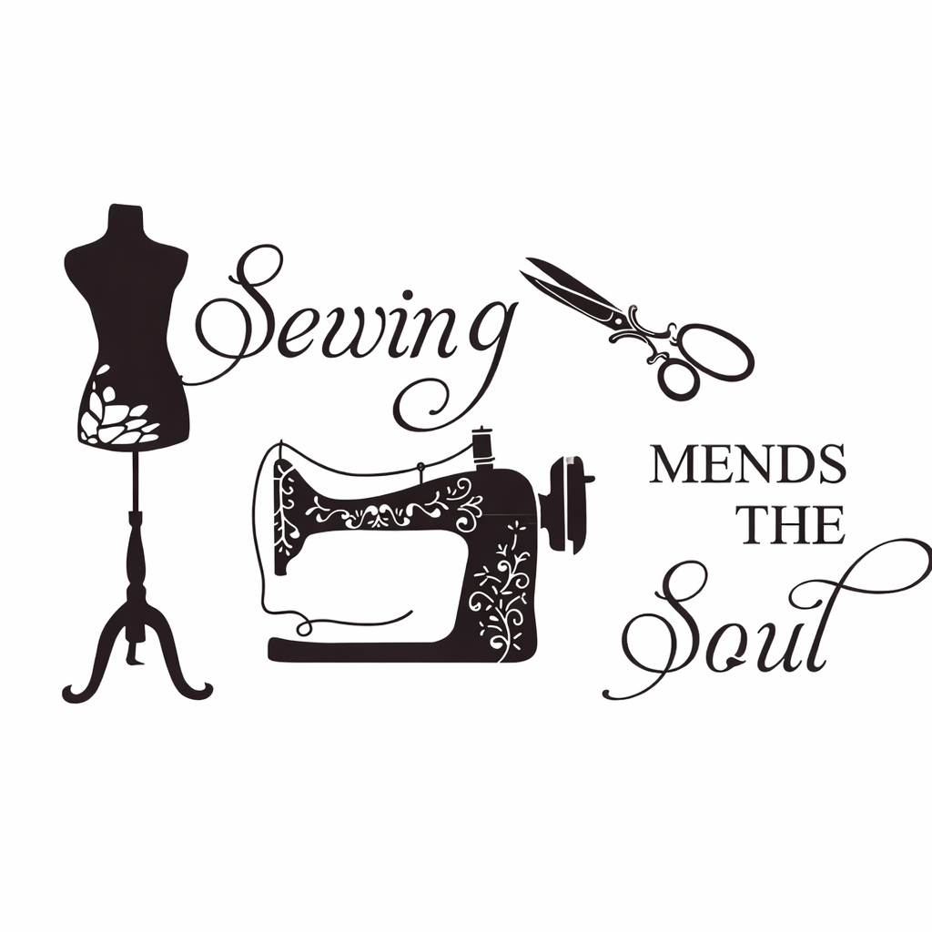Sewing Mends the Soul"Wall Art Decal