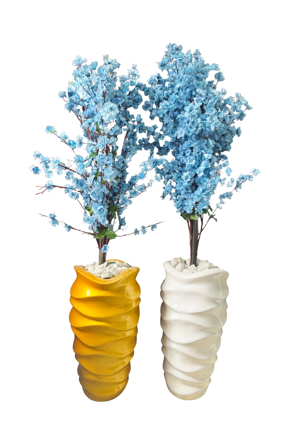 Royal Blue Cherry Blossom Pair