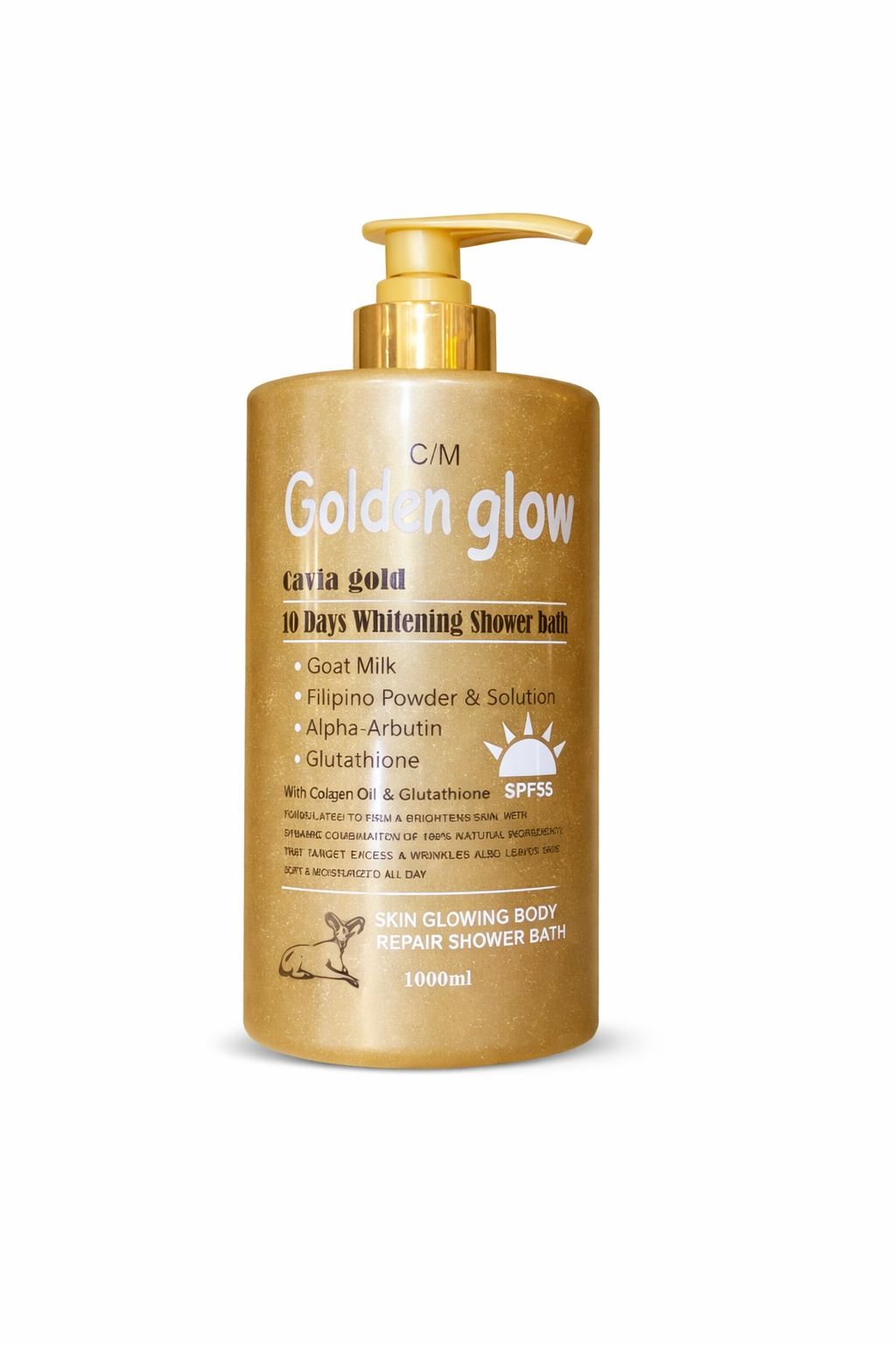 Golden Glow Cavia Gold 10 Days Whitening Shower Bath (1000ml)