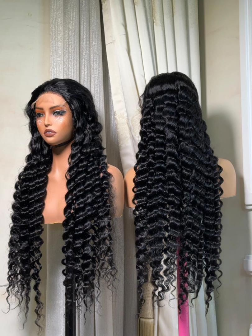 Luxury Deep Wave Human Hair – 34 Inches