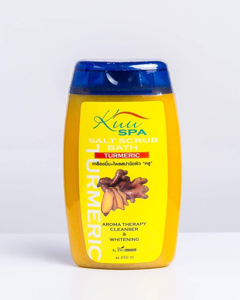 Kuu Spa salt scrub Tumeric Bath