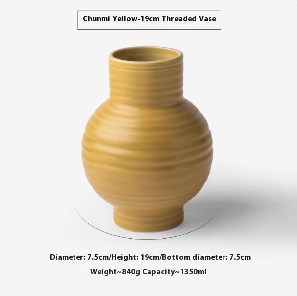 Big Belly Thread Hallway Study Ceramic Vase