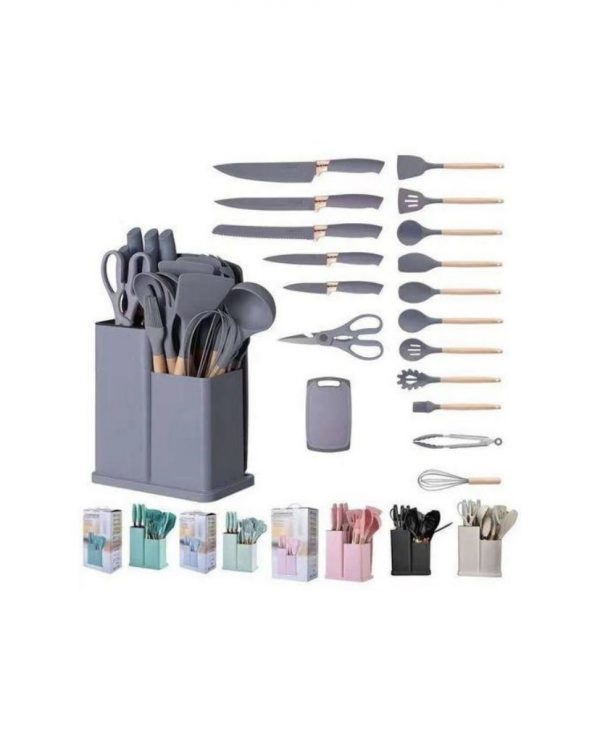 SILICONE KITCHEN WARE SET / COOKING SPOONS AND KNIVES - Image 3