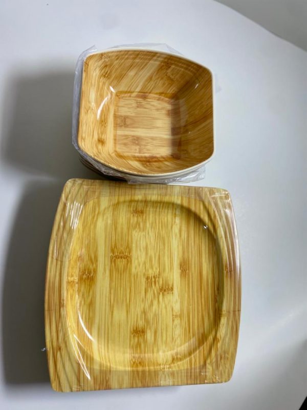 Unbreakable Ceramic curved nd flat plates 12pcs - Image 2