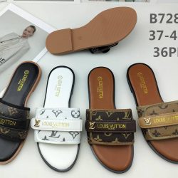 LOUIS VUITTON leather slippers