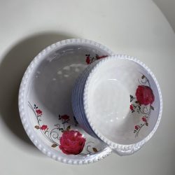 Unbreakable Ceramic curved and flat plates 12pcs