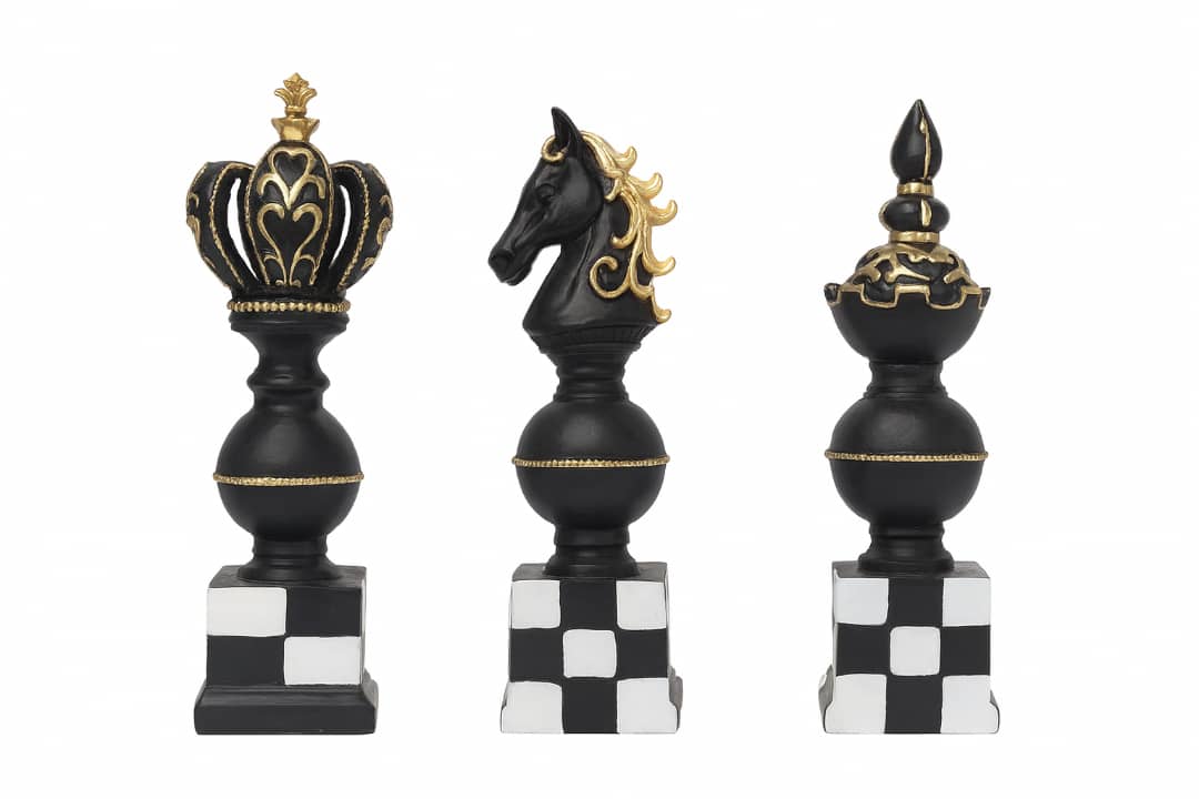 Royal Elite Chess Figurine Set (King, Knight & Bishop)